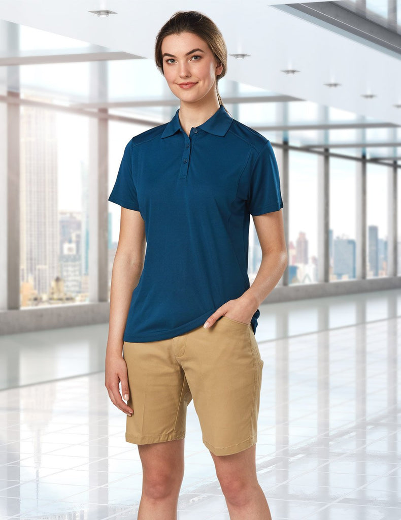 Winning Spirit  Ladies Stretch Slimfit Boston Chino Shorts (M9391)