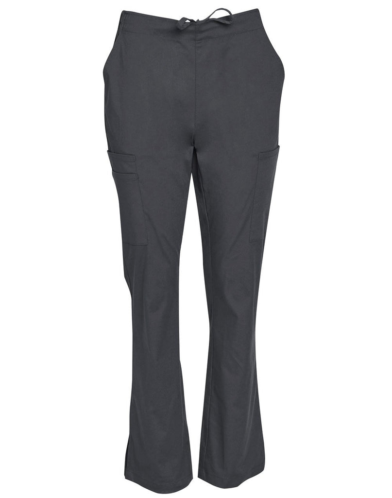 Wining Spirit  Ladies Semi-elastic Waist Tie Solid Colour Scrub Pants (M9720)