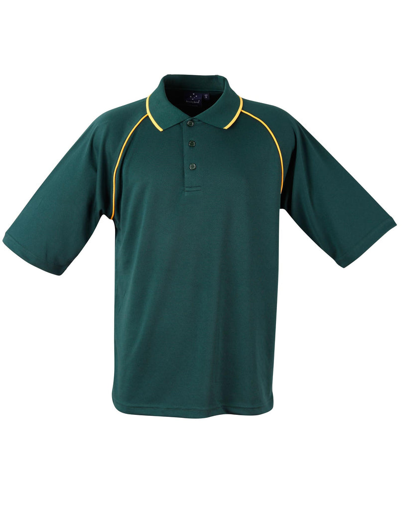 Winning Spirit Men's CoolDry® Raglan Short Sleeve Contrast Polo 1st(12 Colour) (PS20)