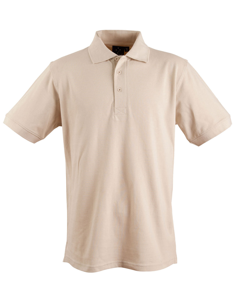Winning Spirit Men's Short Sleeve 100% Cotton Pique Polo (PS39)