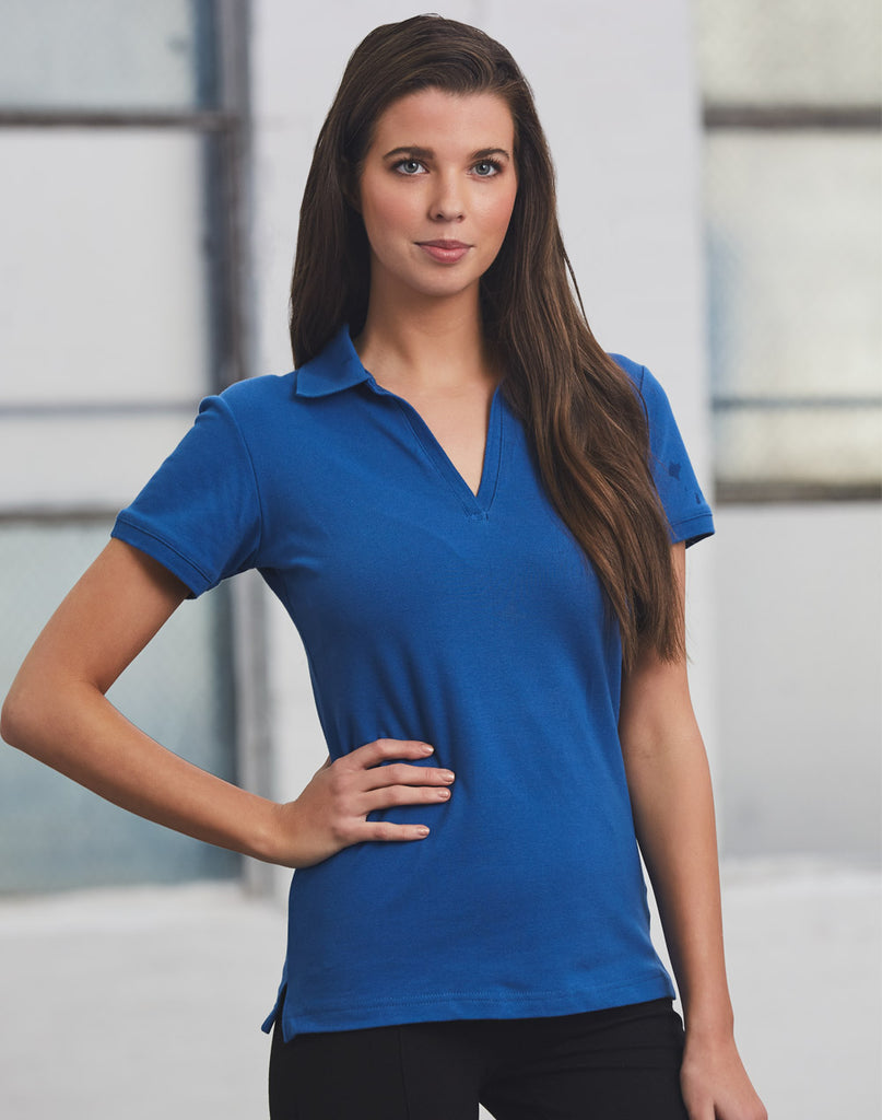 Winning Spirit Ladies' Short Sleeve Cotton/Elastane Polo 1st (8 colour) (PS40)