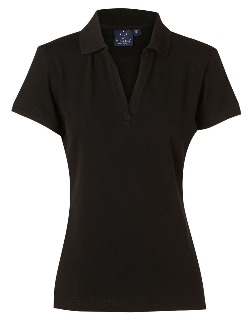 Winning Spirit Ladies' Short Sleeve Cotton/Elastane Polo 1st (8 colour) (PS40)