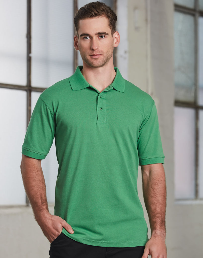 Winning Spirit Men's Cotton Stretch Short Sleeve Polo (PS55)