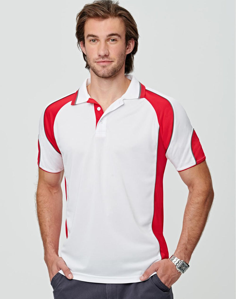 Winning Spirit Men's CoolDry® Contrast Polo with Sleeve Panels 1st (11 Colour) (PS61)