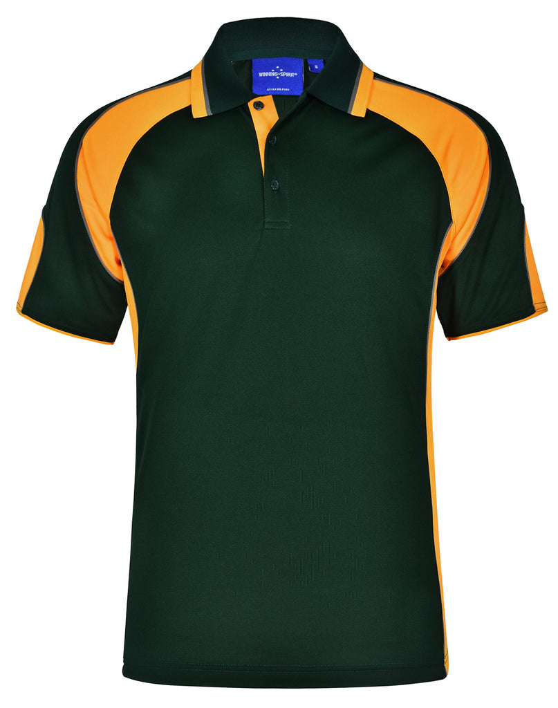 Winning Spirit Men's CoolDry® Contrast Polo with Sleeve Panels 1st (11 Colour) (PS61)