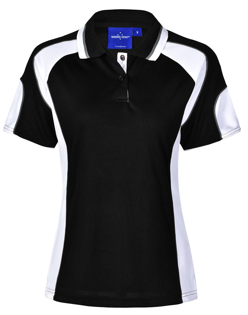Winning Spirit Ladies' CoolDry® Contrast Polo with Sleeve Panels 1st (11 Colour) (PS62)