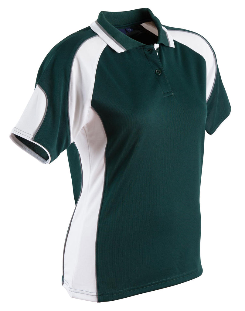 Winning Spirit Ladies' CoolDry® Contrast Polo with Sleeve Panels 1st (11 Colour) (PS62)