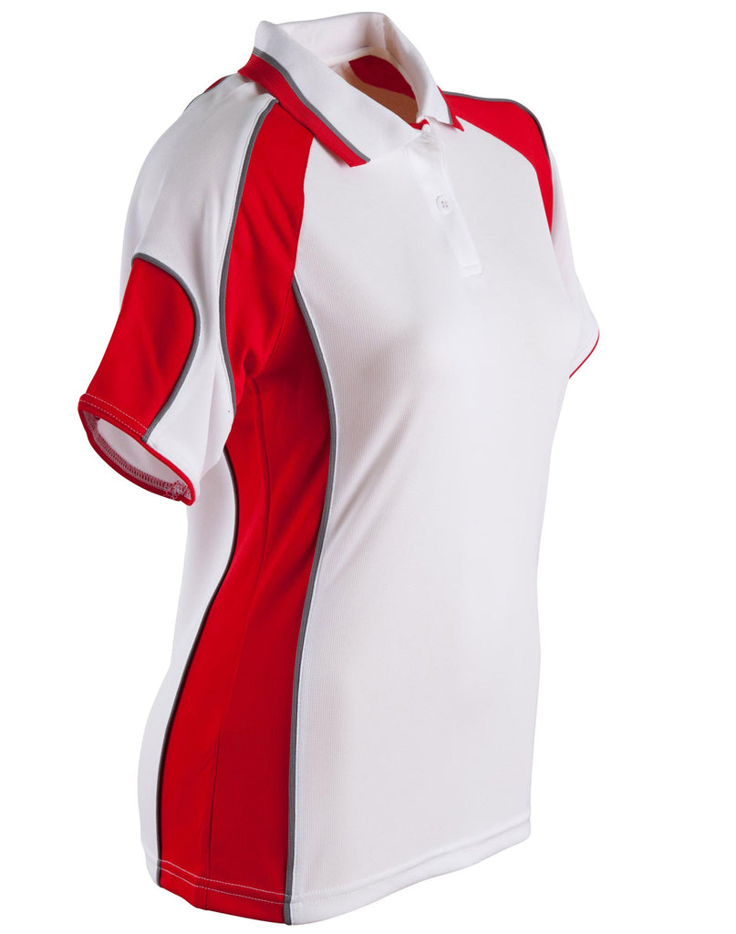 Winning Spirit Ladies' CoolDry® Contrast Polo with Sleeve Panels 2n (7 Color) (PS62)