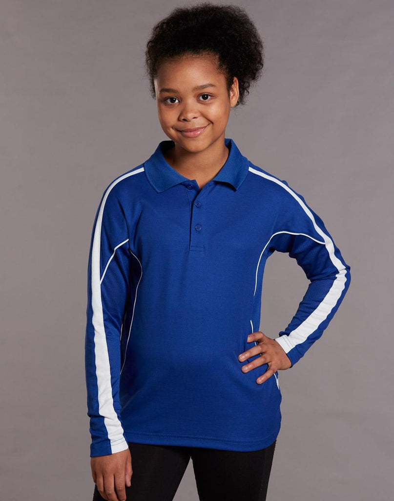 Winning Spirit Legend Plus Kids Truedry Long Sleeve Polo(PS69K)