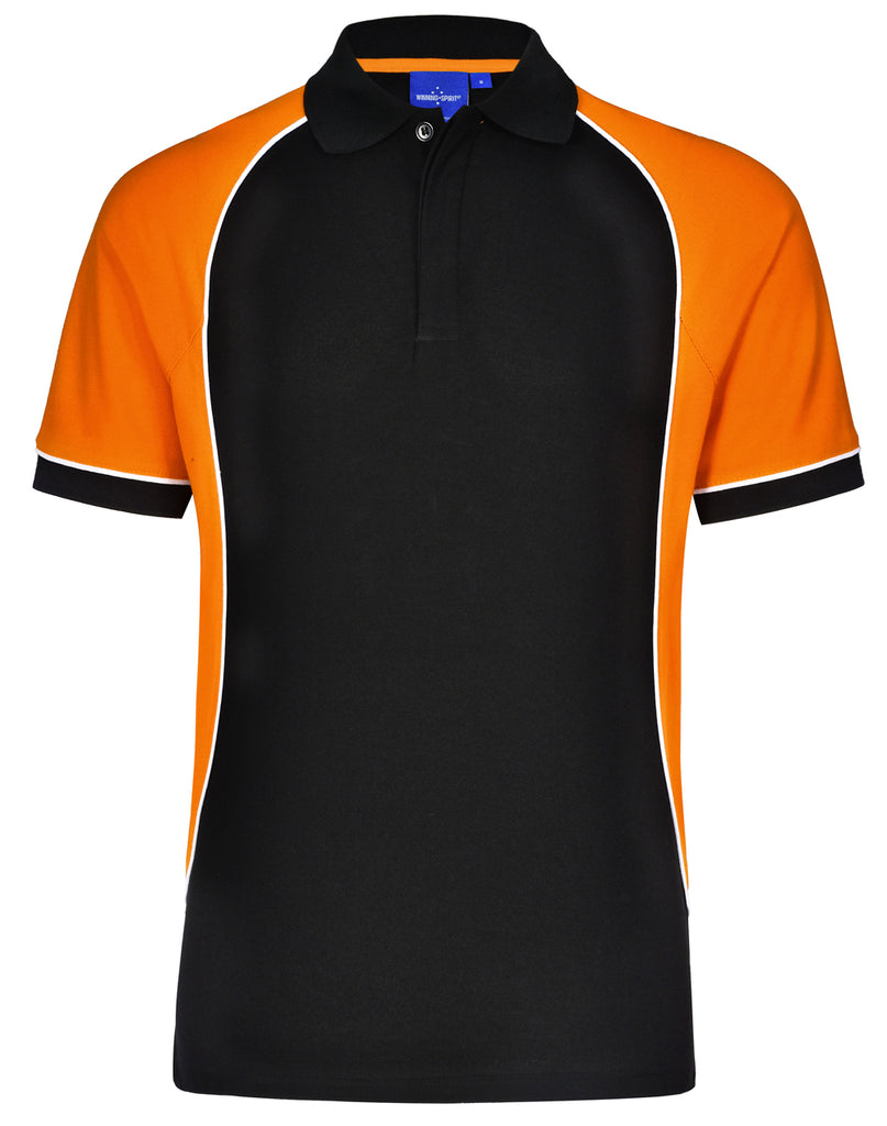 Winning Spirit Men's TrueDry® Tri-colour Short Sleeve Pique Polo (PS77)