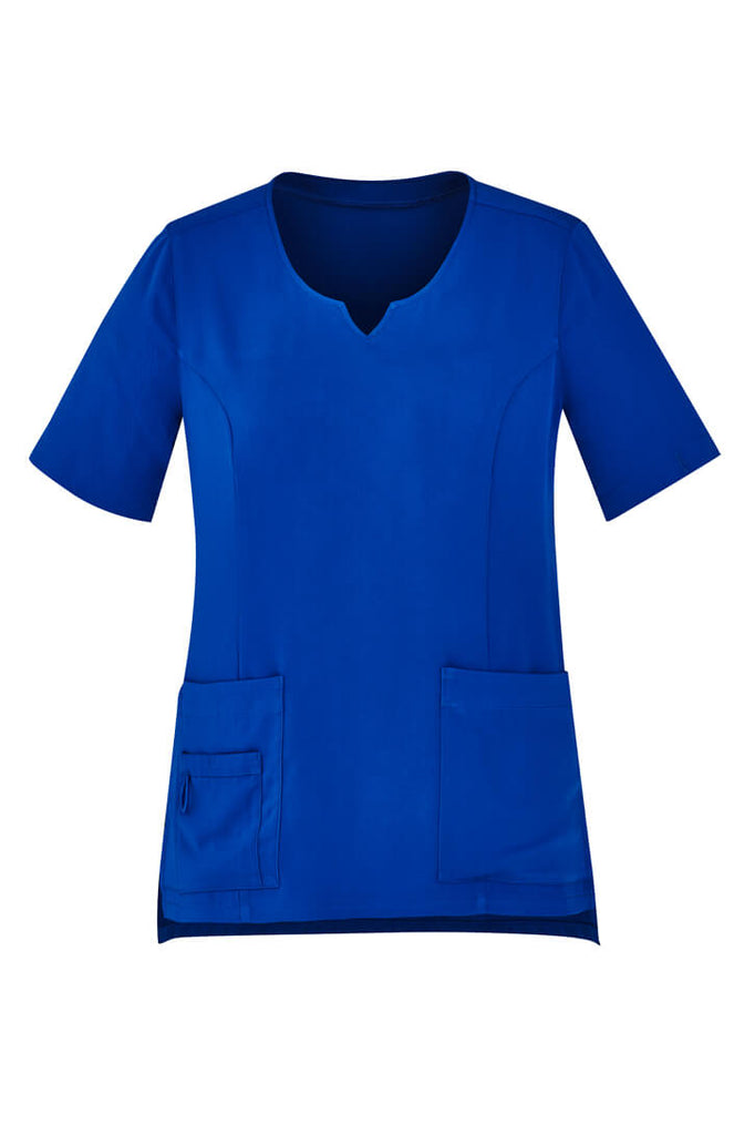 Biz Care Womens Tailored Fit Round Neck Scrub Top (CST942LS)