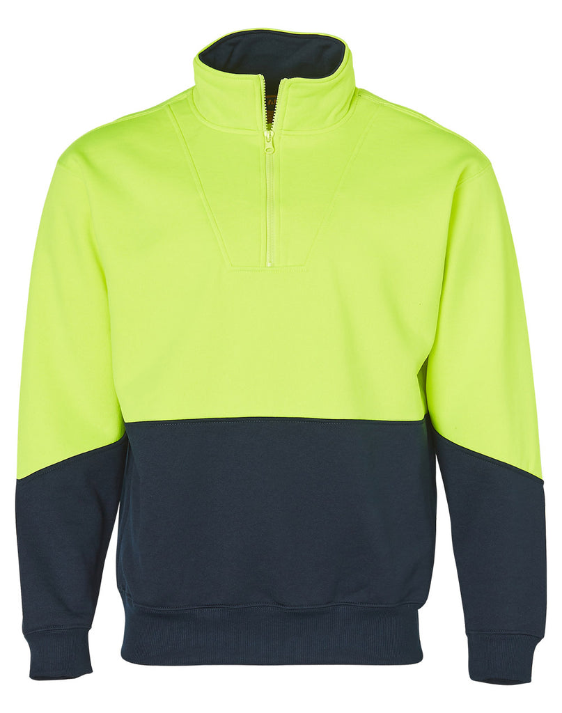 Winning Spirit Men's Hi-Vis Long Fleece Sweat with Collar (SW13A)