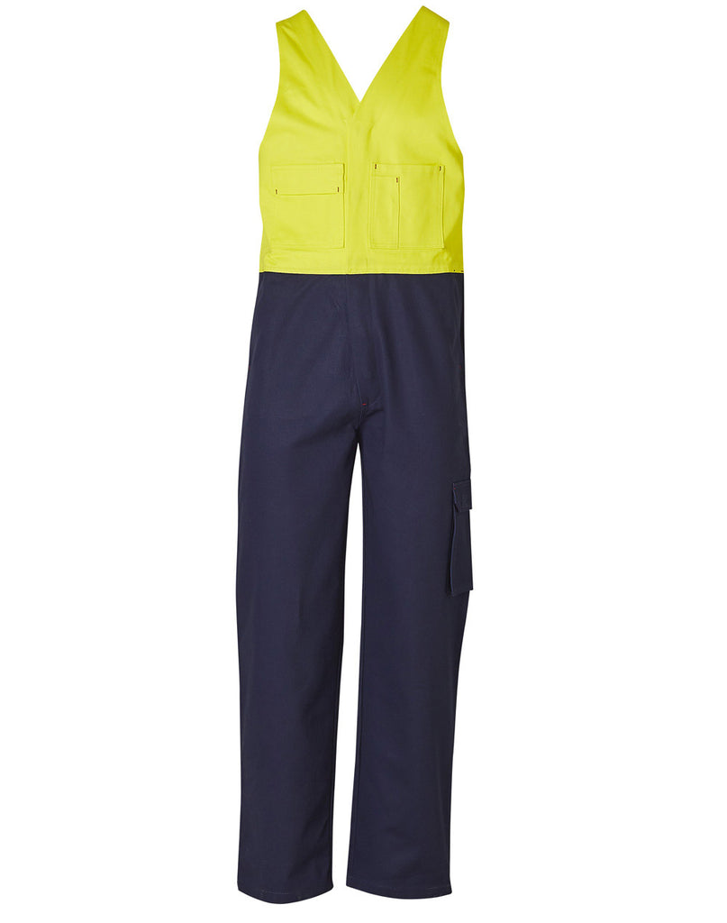 Winning Spirit Men's High Visibility Action Back Overall Regular (SW201)