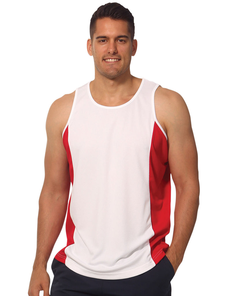 Winning Spirit Men's Contrast CoolDry® Mesh Singlet (TS19)