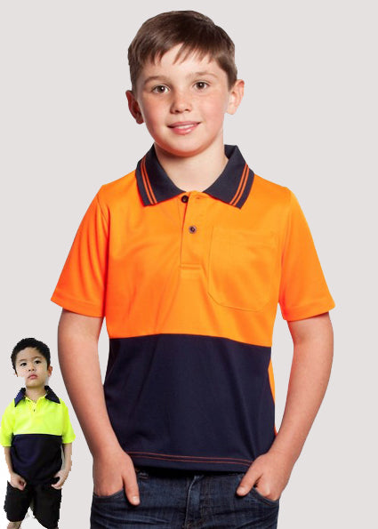 JB's Adults Hi Vis  Non Cuff Traditional Polo 2nd Color (6HVNC)
