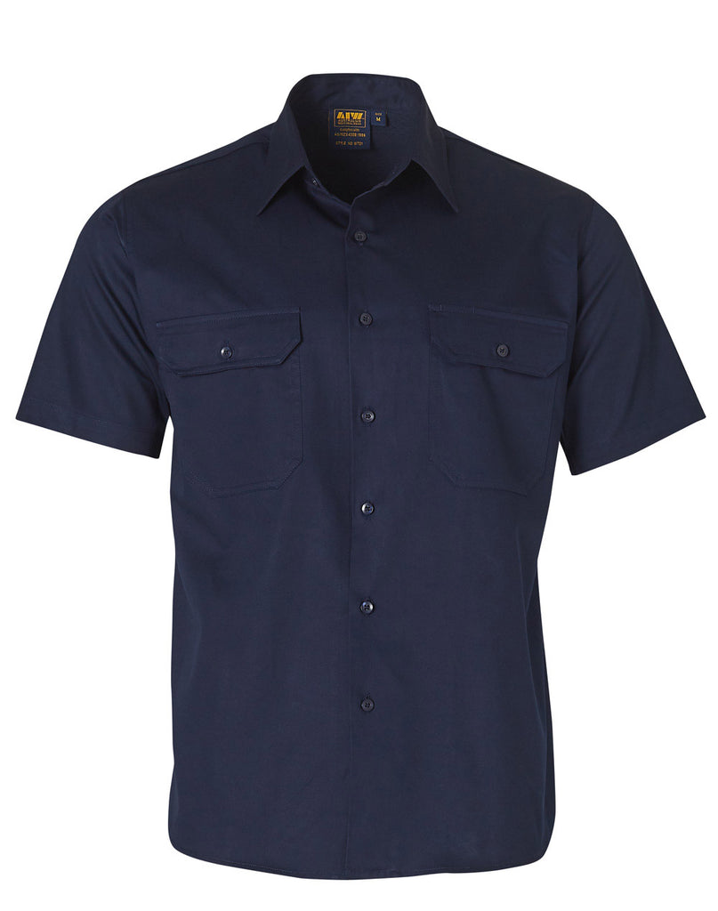 Winning Spirit Cool-Breeze Short Sleeve Cotton Work Shirt (WT01)