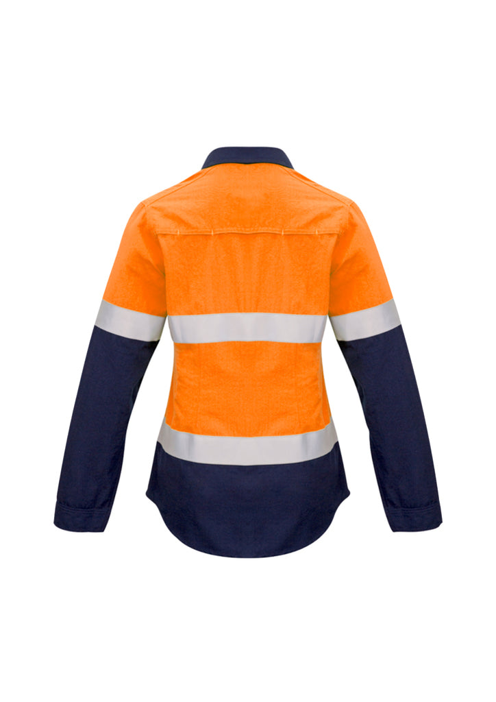 Syzmik Womens FR Closed Front Hooped Taped Spliced Shirt (ZW131)