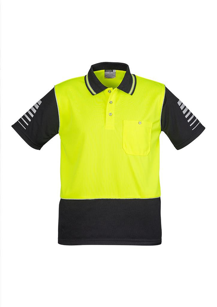 Syzmik Mens Hi Vis Zone Short Sleeve Polo (ZH236)