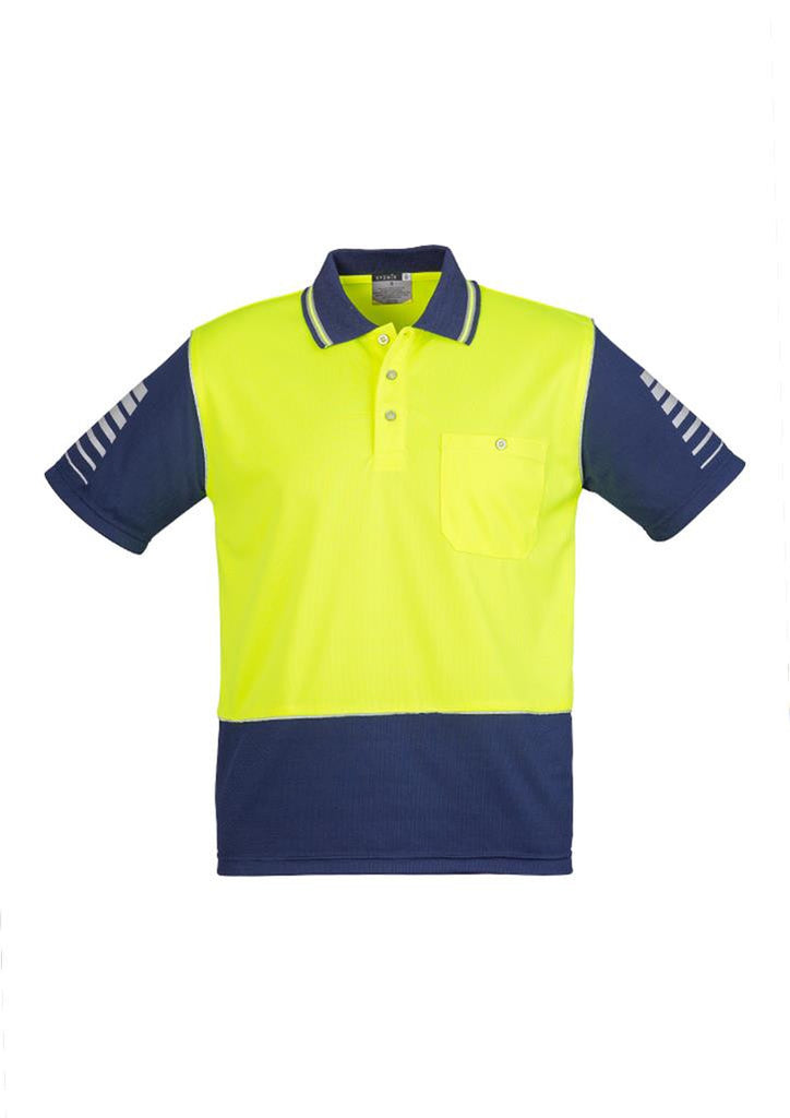 Syzmik Mens Hi Vis Zone Short Sleeve Polo (ZH236)